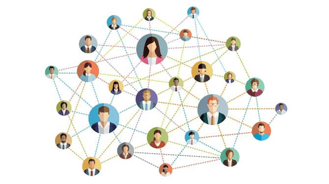 Réseau de personnes interconnectées